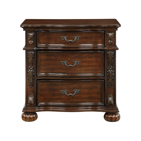 Adelina Cherry Nightstand by Homelegance at Eve Furniture