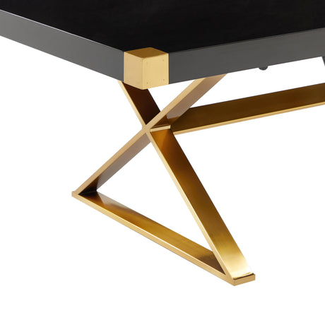 Adeline Lacquer 95" Rectangular Dining Table by TOV Furniture at Eve Furniture