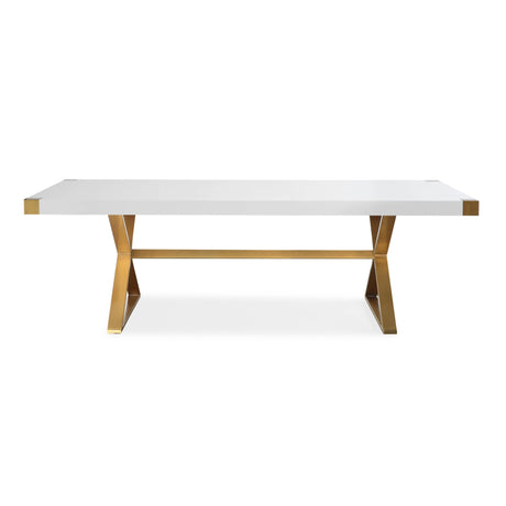 Adeline Lacquer 95" Rectangular Dining Table by TOV Furniture at Eve Furniture
