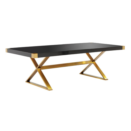 Adeline Lacquer 95" Rectangular Dining Table by TOV Furniture at Eve Furniture