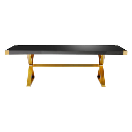 Adeline Lacquer 95" Rectangular Dining Table by TOV Furniture at Eve Furniture