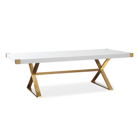 Adeline Lacquer 95" Rectangular Dining Table by TOV Furniture at Eve Furniture