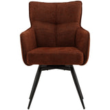 Adelise Swivel Chair, Burgundy by Dovetail at Eve Furniture
