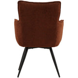 Adelise Swivel Chair, Burgundy by Dovetail at Eve Furniture