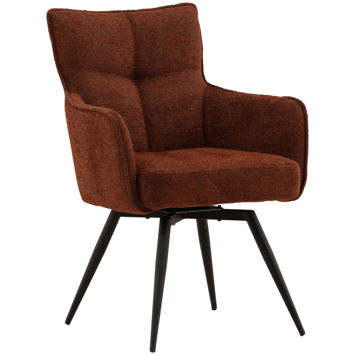 Adelise Swivel Chair, Burgundy by Dovetail at Eve Furniture