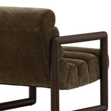 Ademar Chair, Moss Olive by Dovetail at Eve Furniture