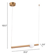 Adeo Brass Ceiling Lamp by Zuomod at Eve Furniture