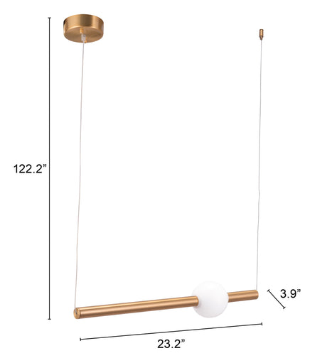 Adeo Brass Ceiling Lamp by Zuomod at Eve Furniture