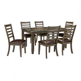 Adia Brown 7 Pc. Dinning Table Set by Furniture of America at Eve Furniture