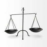 Adilah Black Metal Vintage Inspired Weighing Scale by Mercana at Eve Furniture