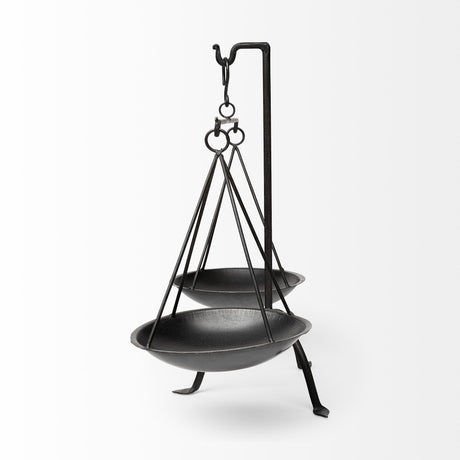Adilah Black Metal Vintage Inspired Weighing Scale by Mercana at Eve Furniture