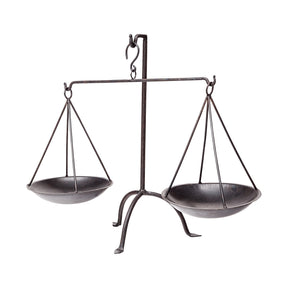 Adilah Black Metal Vintage Inspired Weighing Scale by Mercana at Eve Furniture