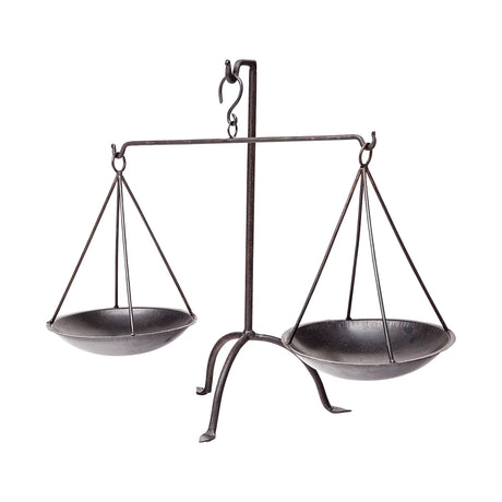 Adilah Black Metal Vintage Inspired Weighing Scale by Mercana at Eve Furniture
