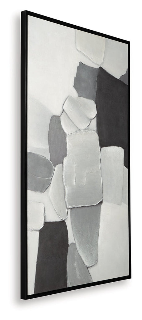 Adilson White/Gray/Black Wall Art by Ashley at Eve Furniture