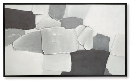 Adilson White/Gray/Black Wall Art by Ashley at Eve Furniture