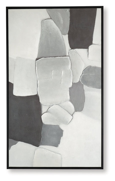 Adilson White/Gray/Black Wall Art by Ashley at Eve Furniture