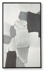 Adilson White/Gray/Black Wall Art by Ashley at Eve Furniture