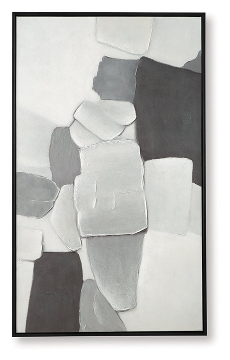 Adilson White/Gray/Black Wall Art by Ashley at Eve Furniture