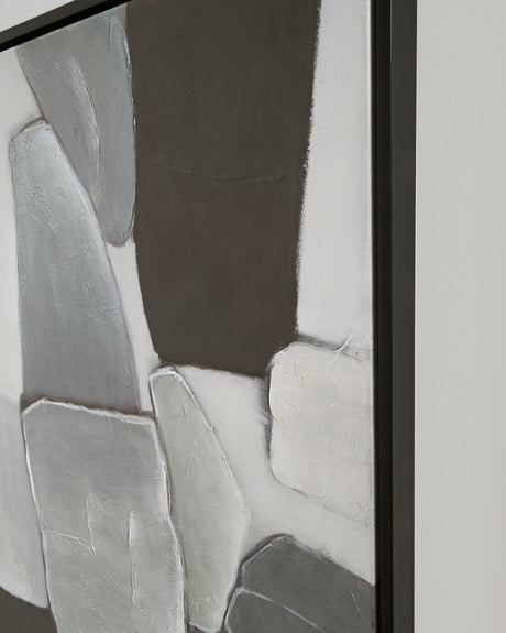 Adilson White/Gray/Black Wall Art by Ashley at Eve Furniture