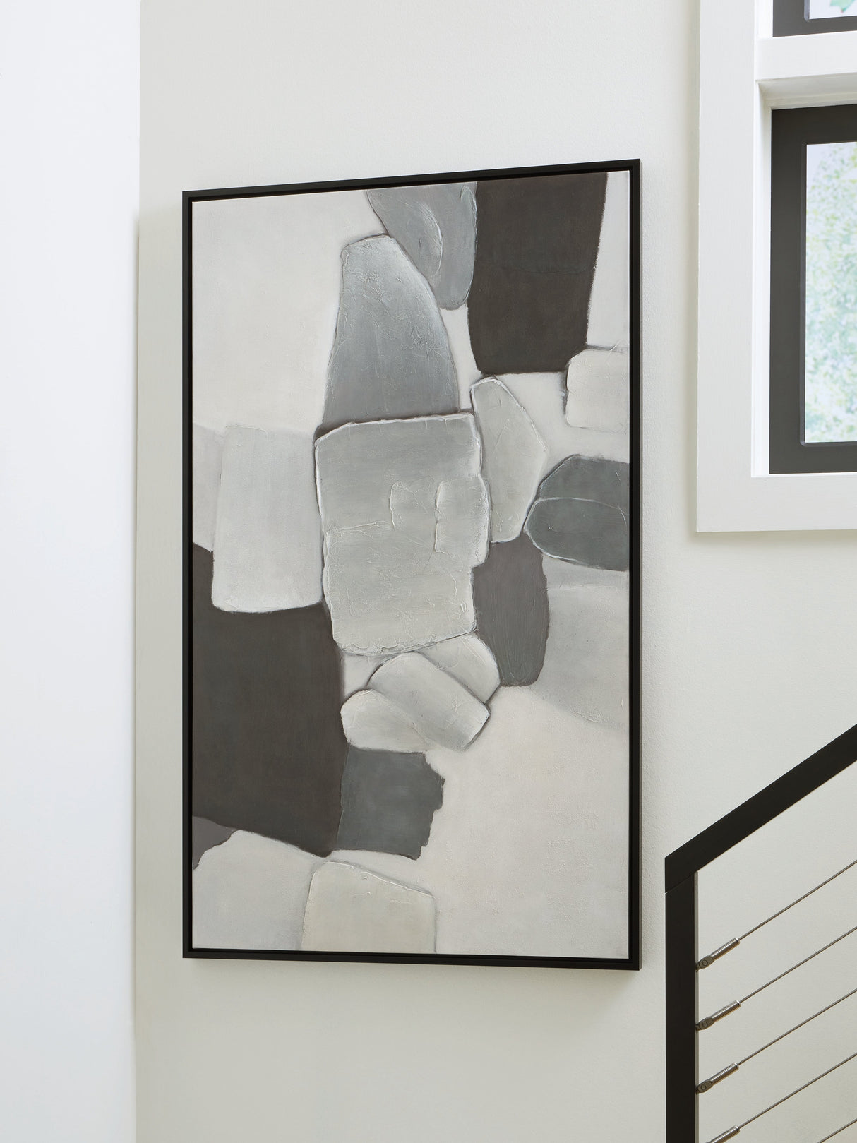 Adilson White/Gray/Black Wall Art by Ashley at Eve Furniture