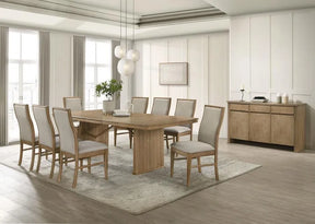 Adina Distressed Light Brown 10-Piece Extension Dining Set with Sideboard by Coaster at Eve Furniture