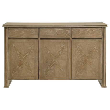 Adina Distressed Light Brown 2-Door Dining Sideboard Server by Coaster at Eve Furniture