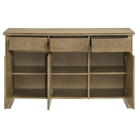 Adina Distressed Light Brown 2-Door Dining Sideboard Server by Coaster at Eve Furniture