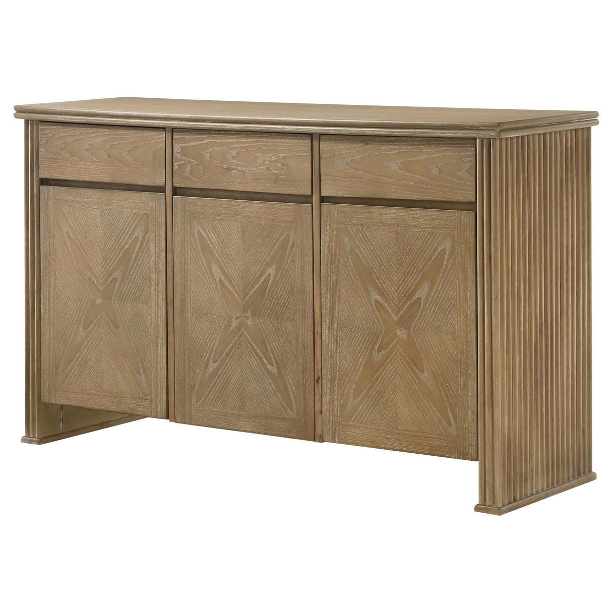 Adina Distressed Light Brown 2-Door Dining Sideboard Server by Coaster at Eve Furniture