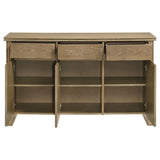 Adina Distressed Light Brown 2-Door Dining Sideboard Server by Coaster at Eve Furniture
