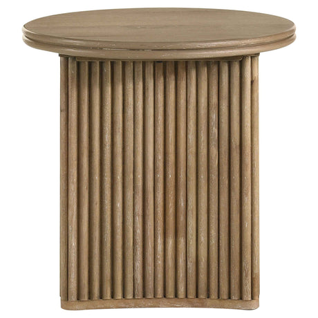 Adina Distressed Light Brown 2-piece Round Coffee Table Set by Coaster at Eve Furniture