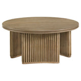Adina Distressed Light Brown 2-piece Round Coffee Table Set by Coaster at Eve Furniture