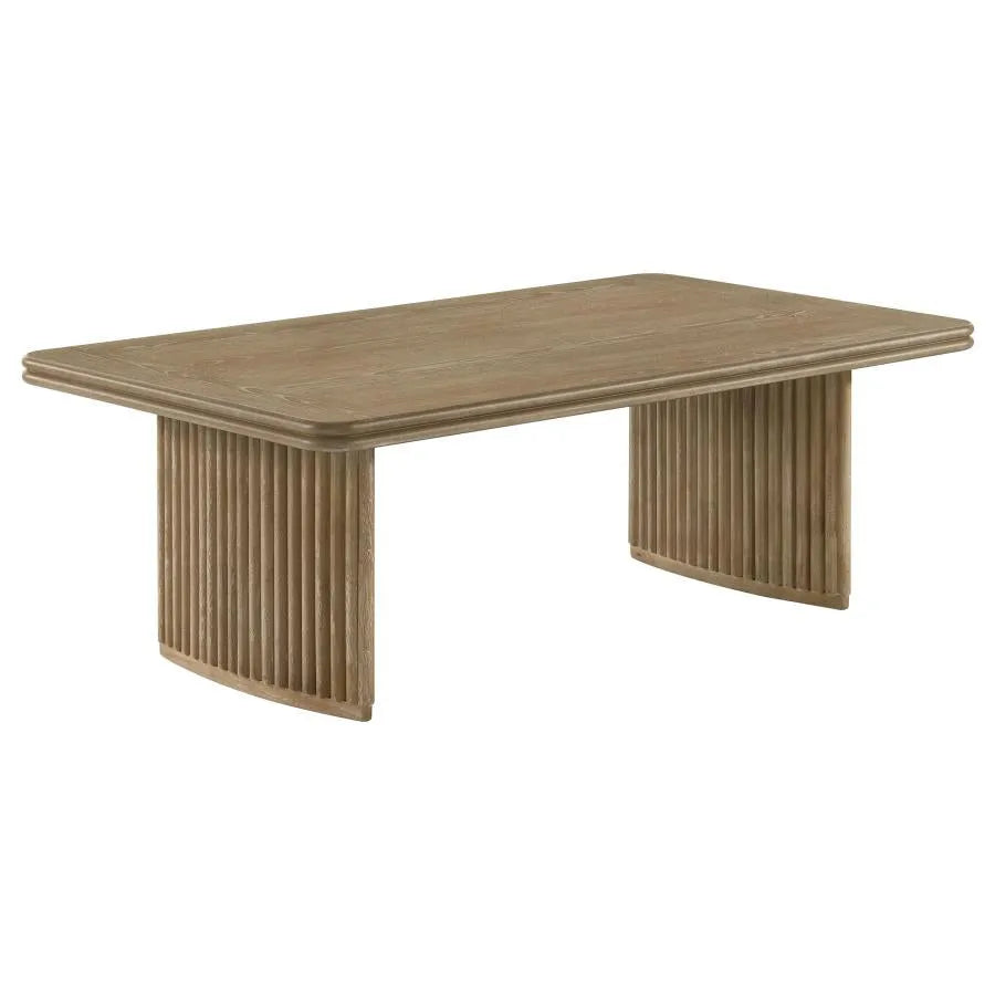 Adina Distressed Light Brown 2-Piece Wood Coffee Table Set by Coaster at Eve Furniture