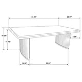 Adina Distressed Light Brown 2-Piece Wood Coffee Table Set by Coaster at Eve Furniture
