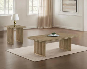 Adina Distressed Light Brown 2-Piece Wood Coffee Table Set by Coaster at Eve Furniture