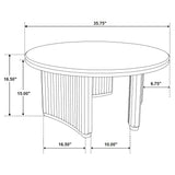 Adina Distressed Light Brown 3-piece Round Coffee Table Set by Coaster at Eve Furniture