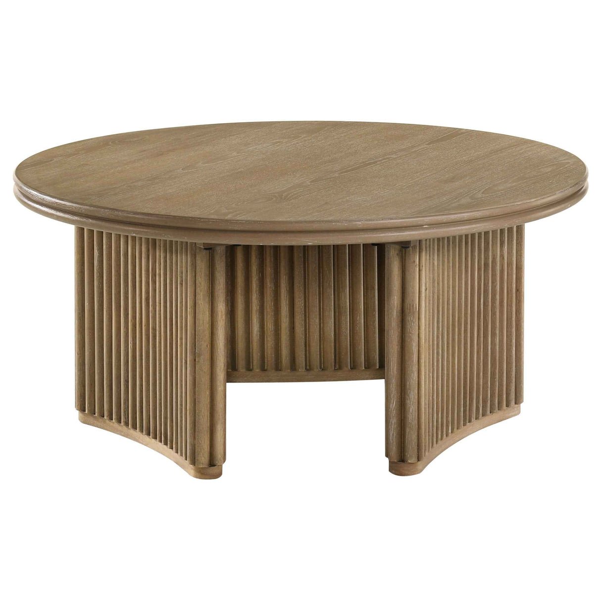 Adina Distressed Light Brown 3-piece Round Coffee Table Set by Coaster at Eve Furniture
