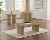 Adina Distressed Light Brown 3-Piece Wood Coffee Table Set by Coaster at Eve Furniture