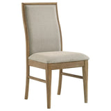 Adina Distressed Light Brown 5-Piece Round Dining Room Set by Coaster at Eve Furniture