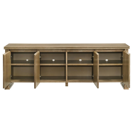 Adina Distressed Light Brown 70-inch TV Stand Media Console by Coaster at Eve Furniture