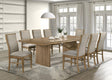 Adina Distressed Light Brown 9-Piece Extension Leaf Dining Set by Coaster at Eve Furniture