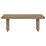 Adina Distressed Light Brown Rectangular Wood Coffee Table by Coaster at Eve Furniture