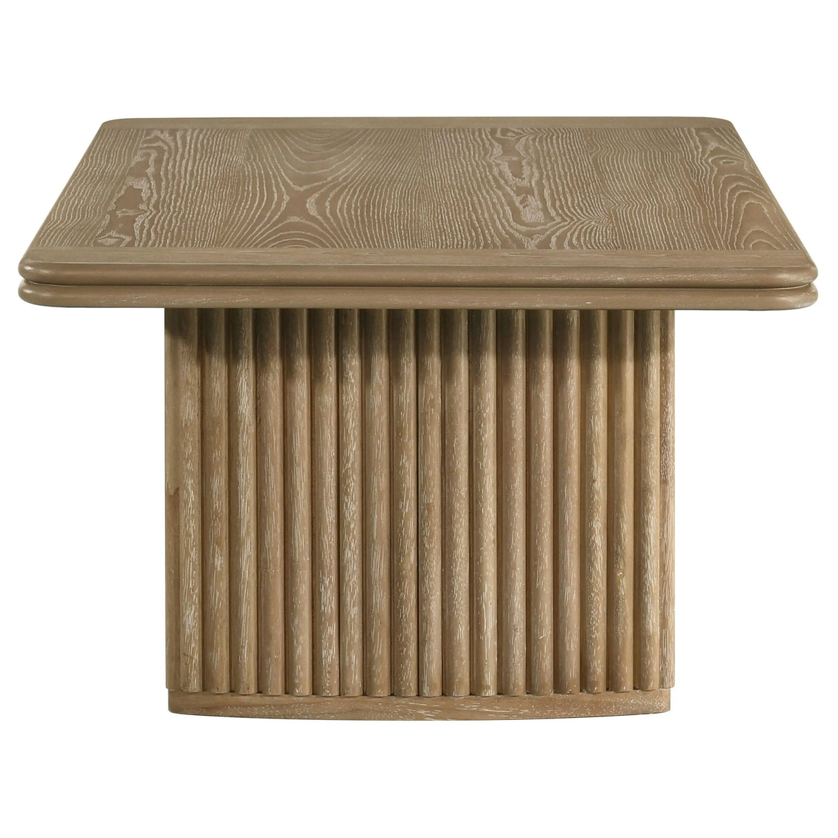 Adina Distressed Light Brown Rectangular Wood Coffee Table by Coaster at Eve Furniture