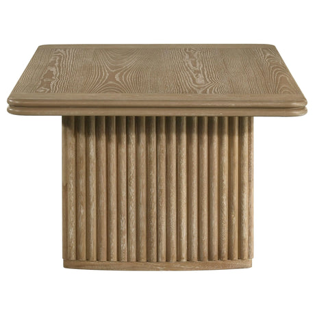 Adina Distressed Light Brown Rectangular Wood Coffee Table by Coaster at Eve Furniture