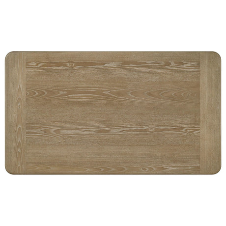 Adina Distressed Light Brown Rectangular Wood Coffee Table by Coaster at Eve Furniture