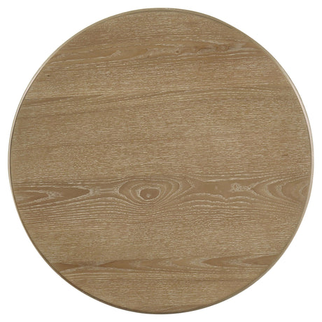 Adina Distressed Light Brown Round Wood Side End Table by Coaster at Eve Furniture
