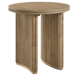 Adina Distressed Light Brown Round Wood Side End Table by Coaster at Eve Furniture