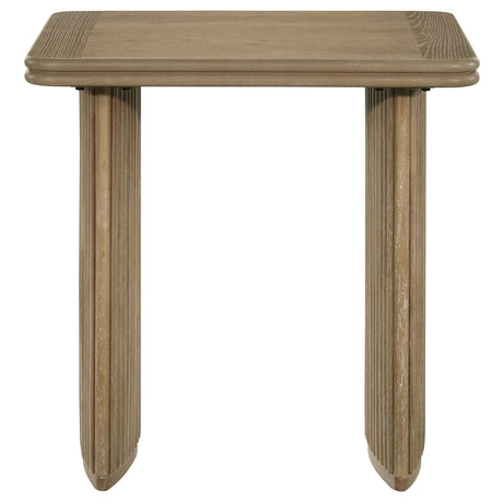 Adina Distressed Light Brown Square Wood Side End Table by Coaster at Eve Furniture