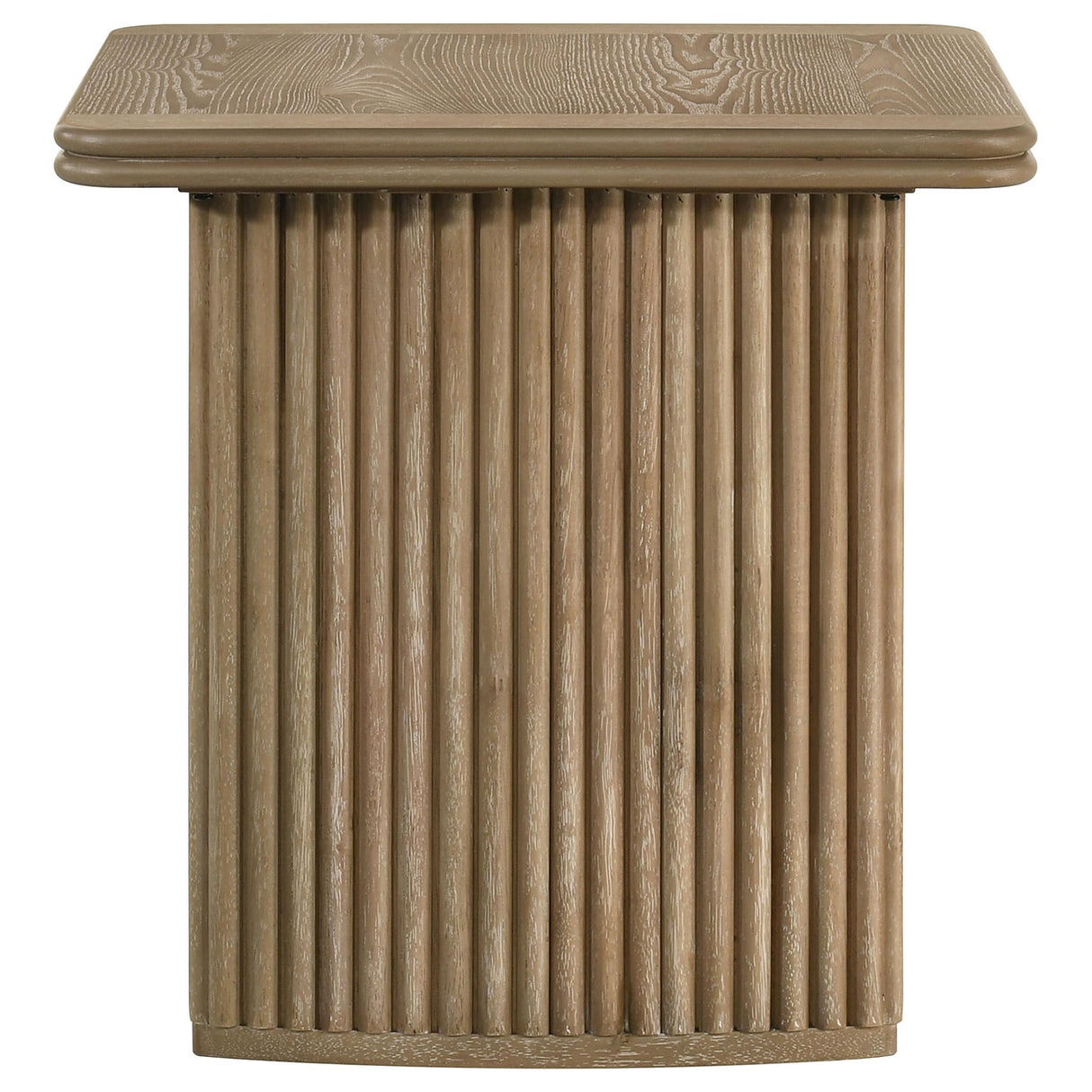 Adina Distressed Light Brown Square Wood Side End Table by Coaster at Eve Furniture