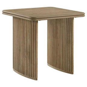 Adina Distressed Light Brown Square Wood Side End Table by Coaster at Eve Furniture