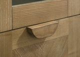 Adina Distressed Light Brown Tall Dining Display Cabinet by Coaster at Eve Furniture